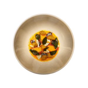 Melon salad with feta, basil, mint and aged balsamic vinegar