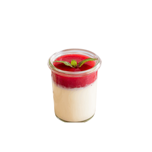 Panna cotta al topinambur con topinambur fermentati e arrostiti