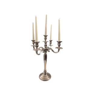 Metal candlestick with 5 candles