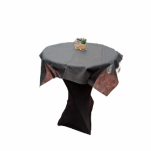 Bar table round 110 cm with black cover and overlay