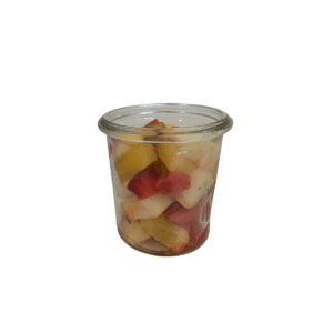 Fruit salad in a preserving jar