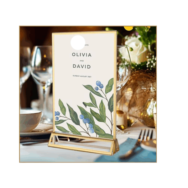 Graphic and print menu cards standard A5 incl. picture frame