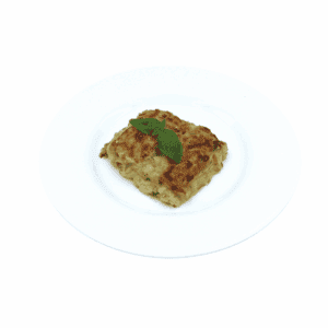 Lasagna con verdure grigliate, mozzarella di bufala, basilico e pomodori al forno