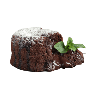 Tortine al cioccolato "Valrhona" con cuore liquido e crema di frutta