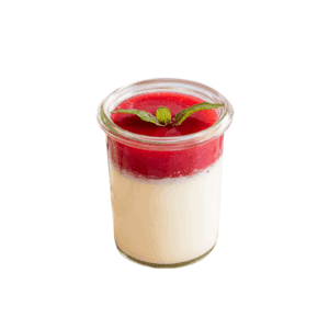 Panna cotta alla vaniglia con frutti di bosco