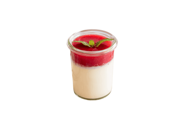 Panna cotta alla vaniglia con frutti di bosco