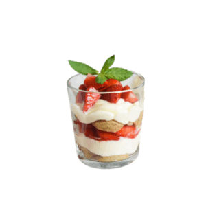 TiramisĂą al lime con fragole nel vasetto